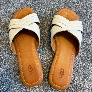 UGG Women's Cream Cross-Band Sandals